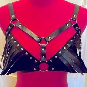 NWT Sexy Faux Leather Harness